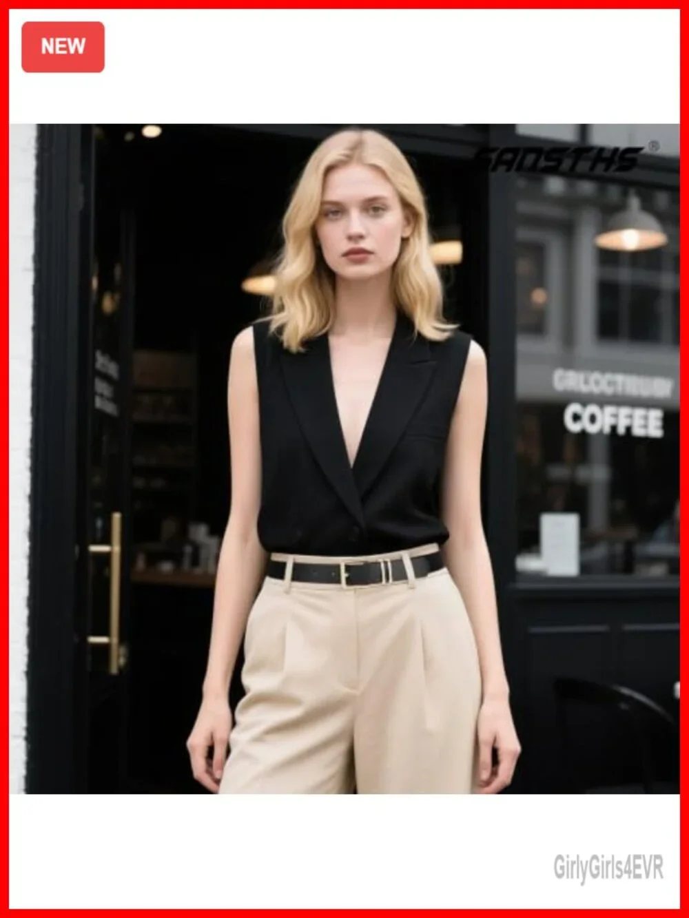 3 Pack Faux Leather Belts for Women Gold Square Buckle Waist Belt